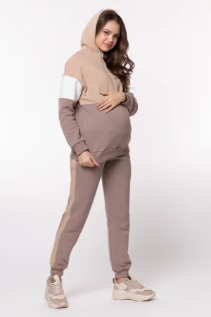 Костюм для беременных женский 11-33622MB коричневый 44 RU Magica bellezza. Цвет: коричневый