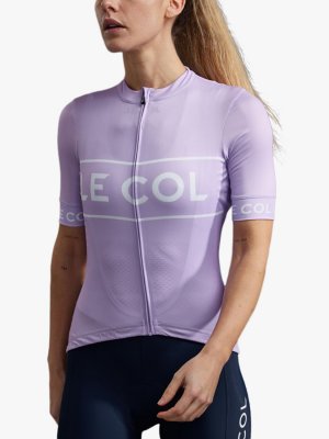 Спортивная трикотажная велосипедная футболка с логотипом Le Col, сирень col