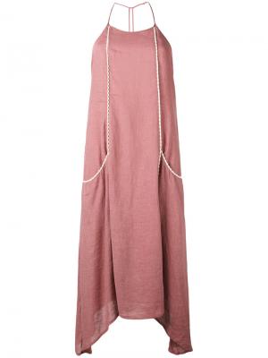 Платье халтер Vix Paula Hermanny. Цвет: розовый и фиолетовый