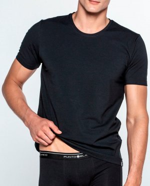Мужская черная футболка с короткими рукавами Punto Blanco, черный blanco. Цвет: черный