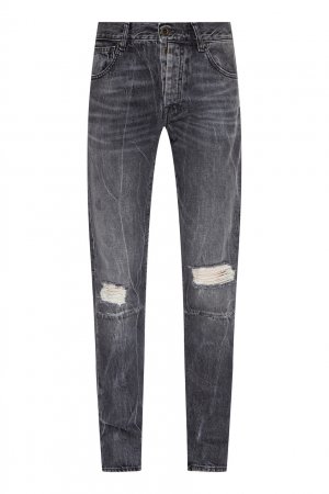 Черные винтажные джинсы скинни Unravel Project. Цвет: черный