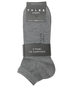 Набор из двух пар хлопковых носков Happy FALKE. Цвет: серый
