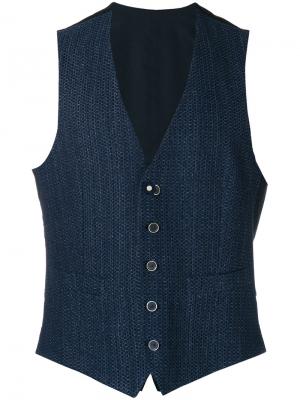 Knitted waistcoat Lardini. Цвет: синий