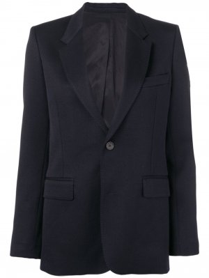 Пиджак на двух пуговицах с подкладкой AMI Paris. Цвет: синий