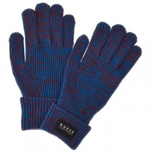 Перчатки , размер L, синий GUESS. Цвет: синий/мультиколор