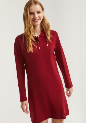 Платье-рубашка, красный Polo Club
