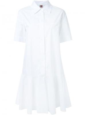 Расклешенное платье-рубашка IM Isola Marras I'M. Цвет: белый