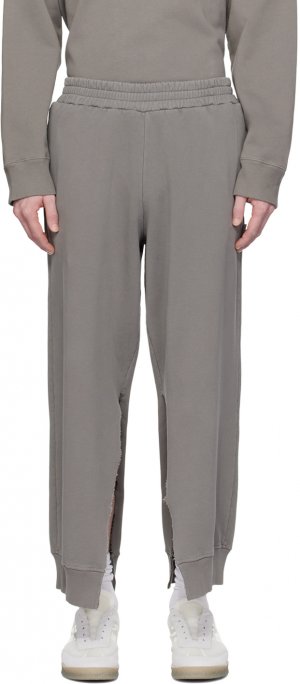 Серо-коричневые эластичные спортивные штаны Mm6 Maison Margiela