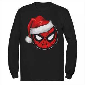 Мужская футболка с логотипом и шляпой Санта-Клауса Spider-Man Marvel