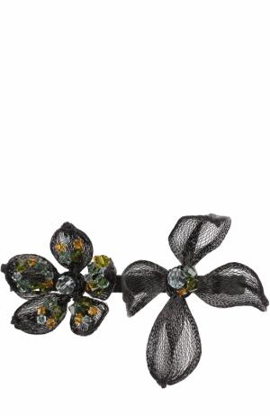 Заколка с цветочным декором Colette Malouf. Цвет: черный