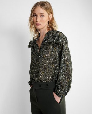 Женская блузка с длинными рукавами и анималистическим принтом , мультиколор Trucco