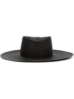 Шляпа-панамка Ryan Roche. Цвет: чёрный