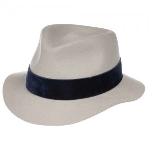 Шляпа , размер 59, серый Herman. Цвет: серый/светло-серый