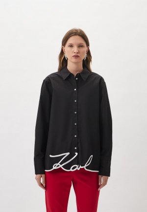 Рубашка Karl Lagerfeld. Цвет: черный