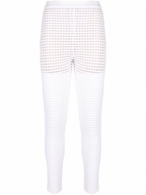 Open-knit sheer trousers Genny. Цвет: белый