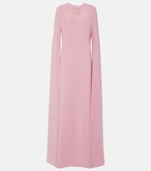 Украшенное платье с накидкой , розовый Elie Saab