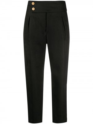 LAutre Chose зауженные брюки с пуговицами сбоку L'Autre. Цвет: черный
