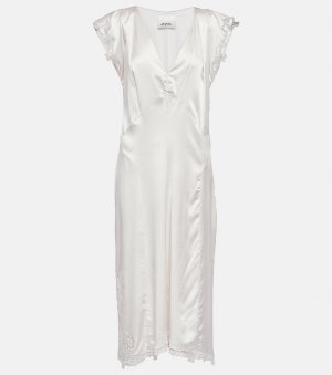 Платье миди jordina из смесового шелка , белый Isabel Marant