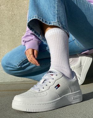 Баскетбольные кроссовки белого цвета со светоотражающей отделкой -Белый Tommy Jeans