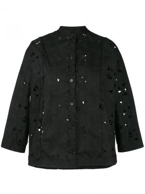 Пиджак с перфорацией Aspesi. Цвет: чёрный
