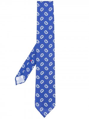 Delloglio галстук с принтом пейсли Dell'oglio. Цвет: синий