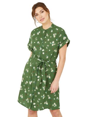 Платье-рубашка с принтом Ditsy и Ladybird, Зеленый/Мульти Yumi