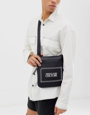 Черная сумка через плечо с логотипом -Черный Versace Jeans Couture