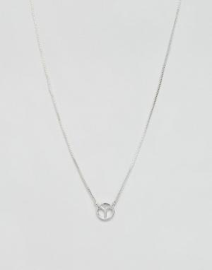 Серебристое ожерелье с подвеской-пацификом Paul Smith. Цвет: серебряный