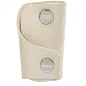 Брелок - ключница Audi цвета слоновая кость. Подарочная упаковка V&V STUDIO. Цвет: бежевый