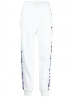 Спортивные брюки с вышитым логотипом M Missoni. Цвет: белый