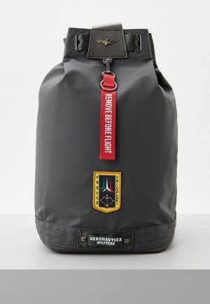 Рюкзак и брелок Aeronautica Militare. Цвет: серый