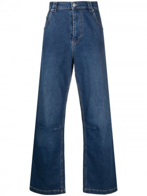 Широкие джинсы с карманами MSGM. Цвет: синий