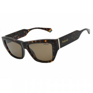 Солнцезащитные очки PLD 6210/S/X, коричневый, черный Polaroid. Цвет: коричневый/черный