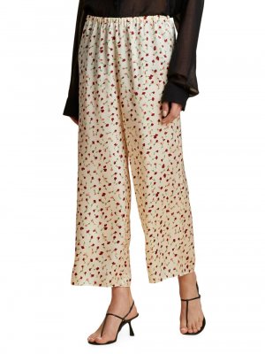 Укороченные брюки Mindy с цветочным принтом Khaite
