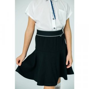 Школьная юбка, размер 160, черный COLABEAR. Цвет: черный