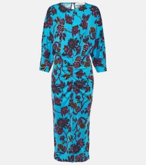 Платье миди chrisey с цветочным принтом, синий Diane von Furstenberg