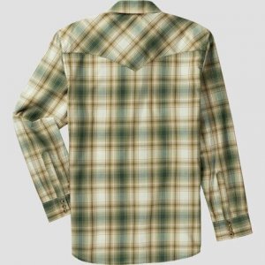 Рубашка с длинными рукавами Frontier – мужская , цвет Tan/Green Plaid Pendleton