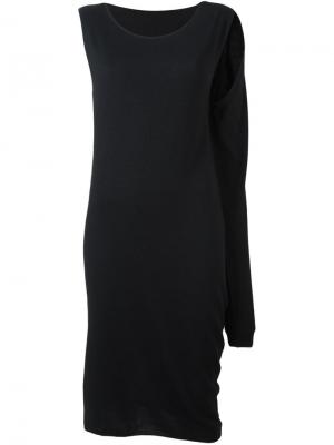 Вязаное платье Mm6 Maison Margiela. Цвет: чёрный