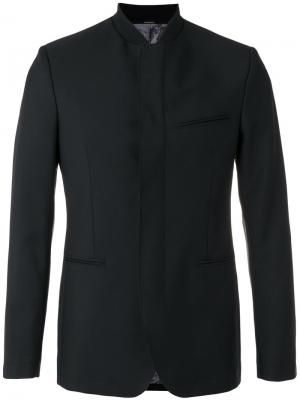 Приталенный пиджак без воротника Kenzo. Цвет: чёрный