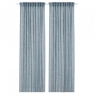 DYT G Задние шторы 1 пара серо-синие 145x250 см IKEA