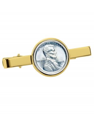 Зажим для галстука монеты «Пенни» 1943 года из стали Линкольн American Coin Treasures