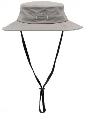Широкополая шляпа с логотипом A-COLD-WALL*. Цвет: серый