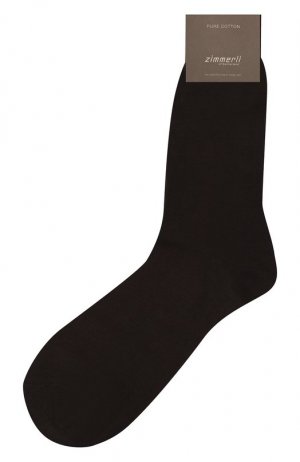 Хлопковые носки Zimmerli. Цвет: коричневый