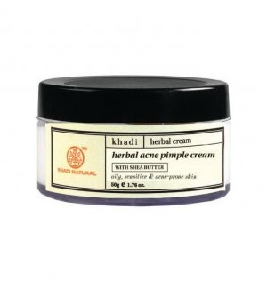 Натуральный крем от акне и чёрных точек с маслом Ши (50 г), Herbal Acne Pimple Cream Shea Butter, Khadi Natural