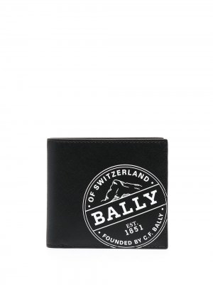 Бумажник с логотипом Bally. Цвет: черный