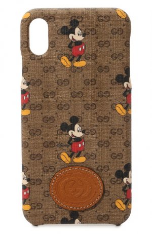 Чехол Disney x для iPhone X/XS Gucci. Цвет: коричневый