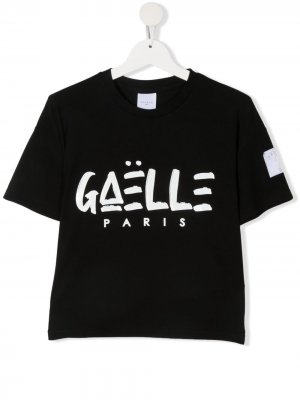 Футболка с логотипом Gaelle Paris Kids. Цвет: синий