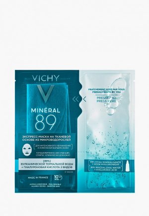 Маска для лица Vichy MINERAL 89, экспресс-маска на тканевой основе из микроводорослей, 29 мл. Цвет: прозрачный