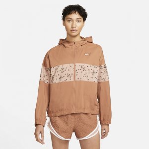 Женская куртка Icon Clash Woven Running Jacket Nike. Цвет: коричневый