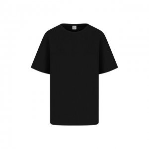 Хлопковая футболка Totême. Цвет: чёрный